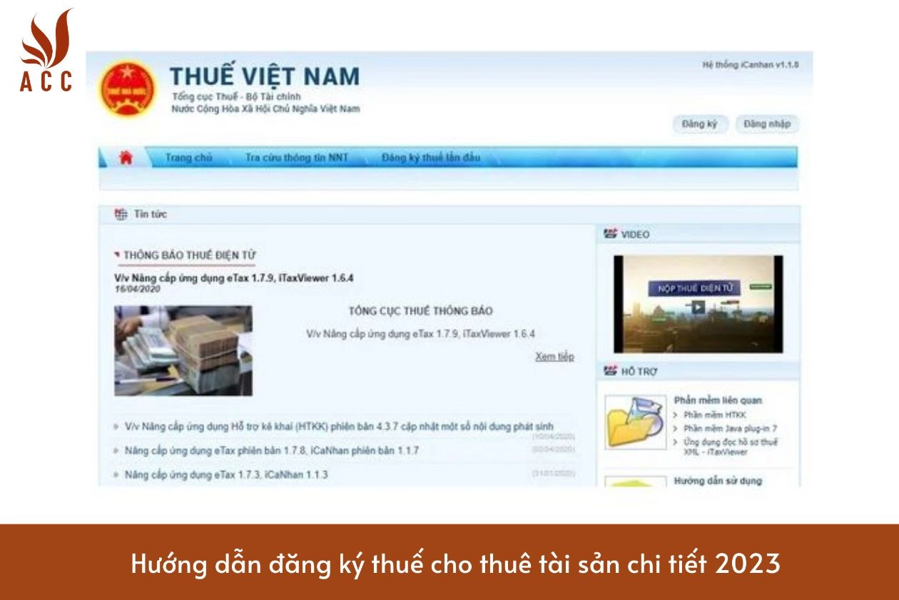 Hướng dẫn đăng ký thuế cho thuê tài sản chi tiết 2023