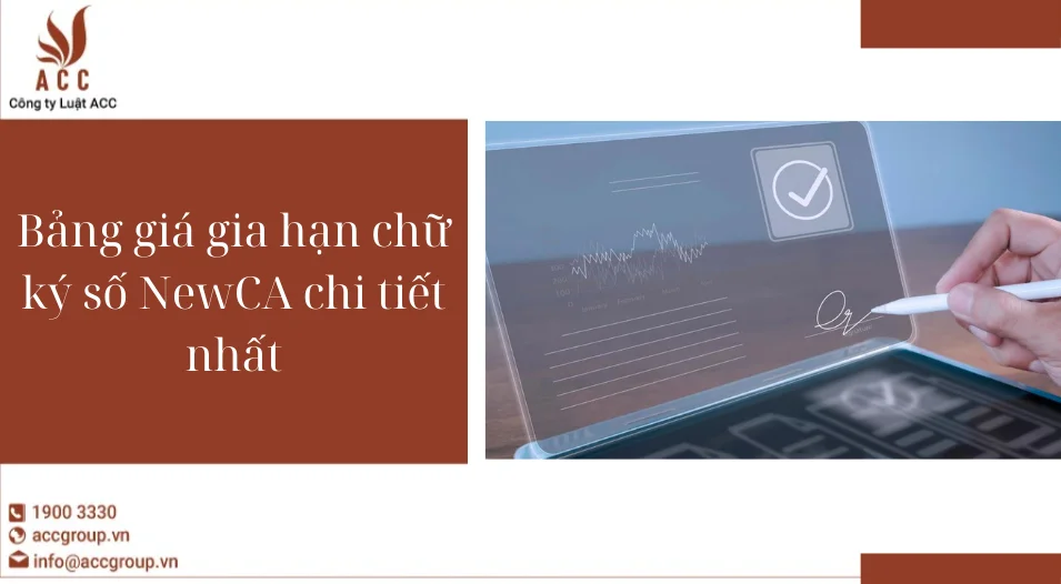 Bảng giá gia hạn chữ ký số NewCA chi tiết nhất