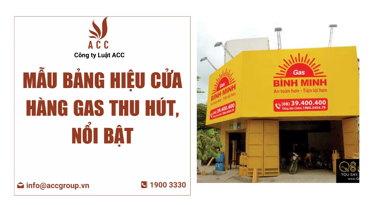 Mẫu bảng hiệu cửa hàng Gas thu hút, nổi bật nhất