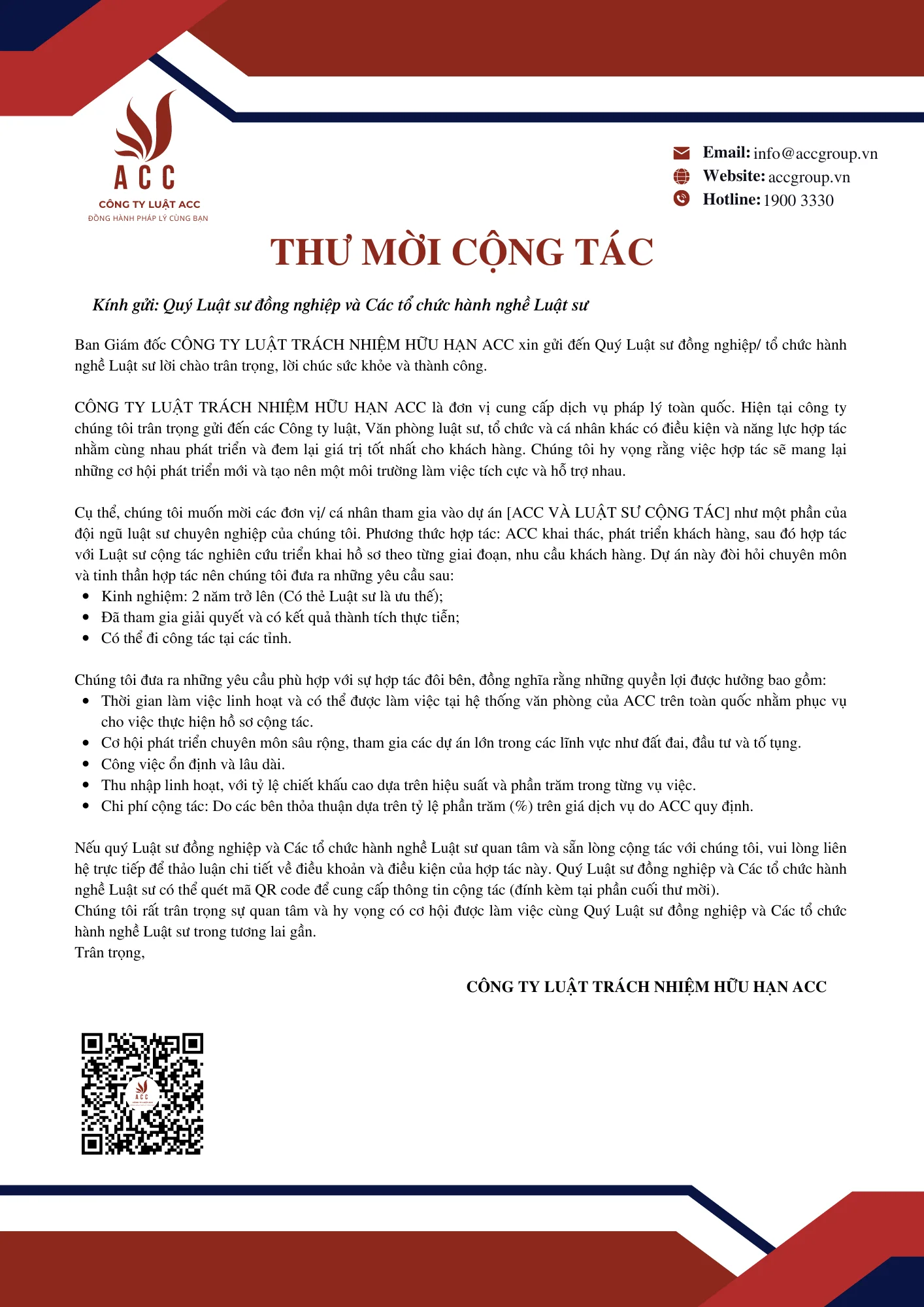 Thư mời cộng tác
