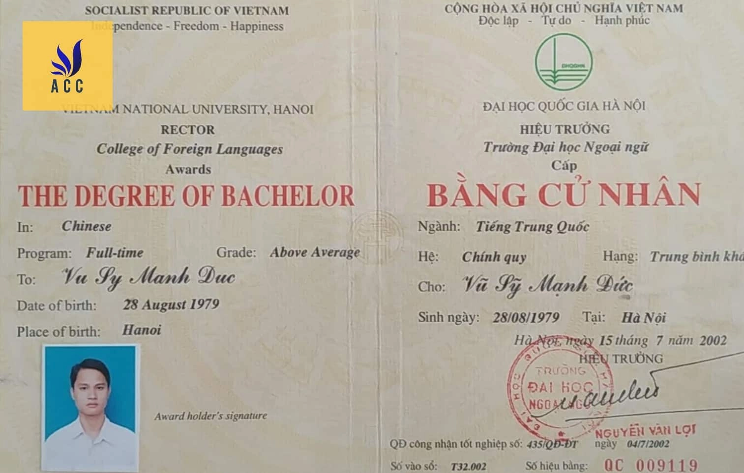 Bằng cấp khác ngành du lịch