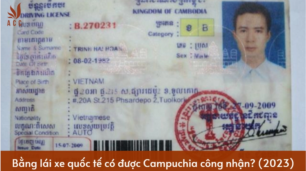 Bằng lái xe quốc tế có được Campuchia công nhận? (2023)